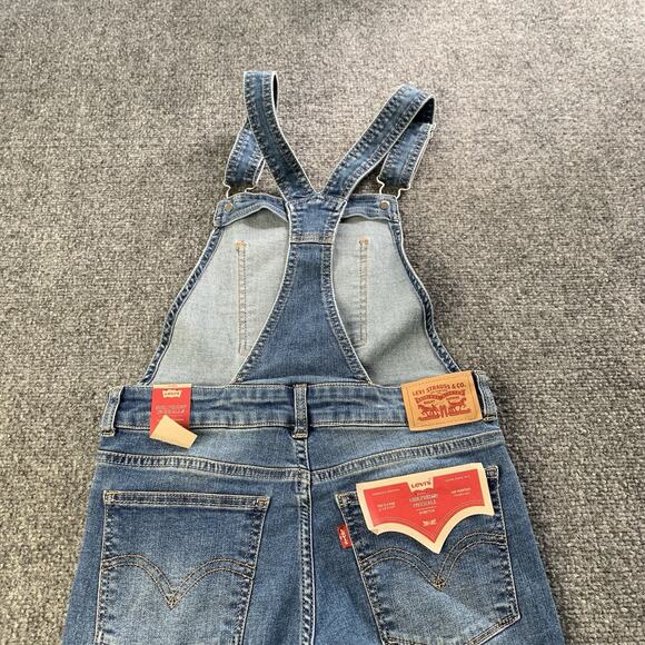 NWT Levi's Girlfriend Overalls Stretch Slim Fit Youth Girls Size 12 Regular - Picture 3 of 16